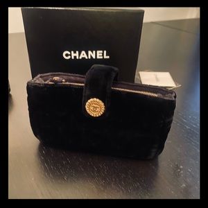 Chanel velour pochette mini bag